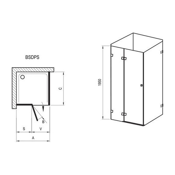 Душевое ограждение Ravak Brilliant BSDPS 100x100 см 0ULA0A00Z1 L хром/прозрачное - фото 7