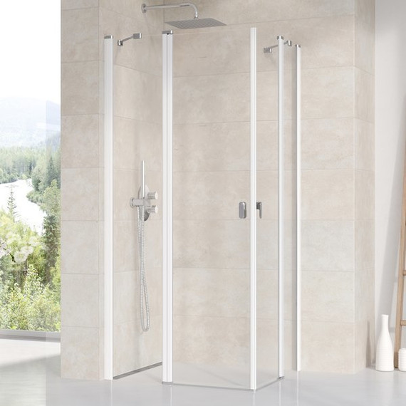Душевое ограждение Ravak Chrome CRV2+CRV2 110x110 см 1QVD0100Z1 белый/прозрачное - фото 