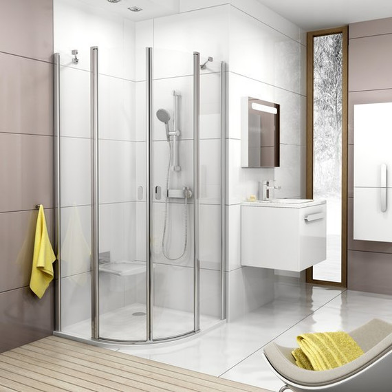 Душевое ограждение Ravak Chrome CSKK4 90x90 см 3Q170C00Z1 алюминий/прозрачное - фото 4