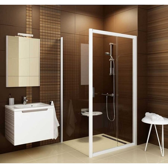 Душевое ограждение Ravak Blix BLDP2+BLPS 110х80 см, белый/прозрачное - фото 3