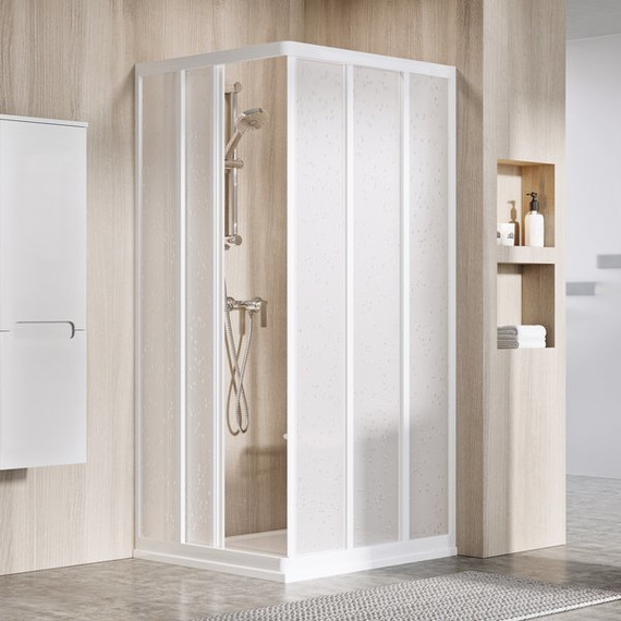 Душевое ограждение Ravak Supernova ASRV3+ASRV3 90x90 см 15V701R2ZG белый/матовое - фото 