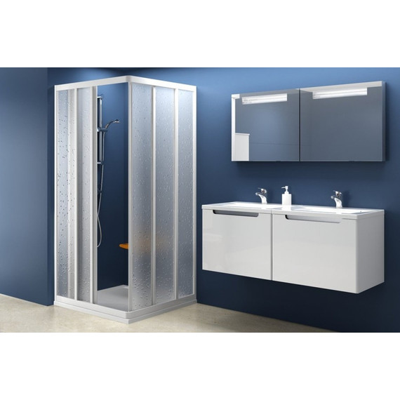 Душевое ограждение Ravak Supernova ASRV3+ASRV3 90x90 см 15V701R211 белый/pearl - фото 4