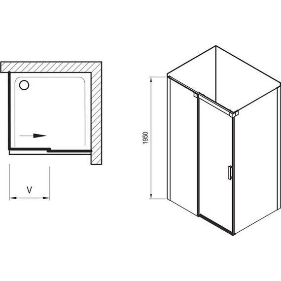 Душевое ограждение Ravak Matrix MSDPS 110х80 см 0WLD4100Z1 L белый/прозрачное - фото 15