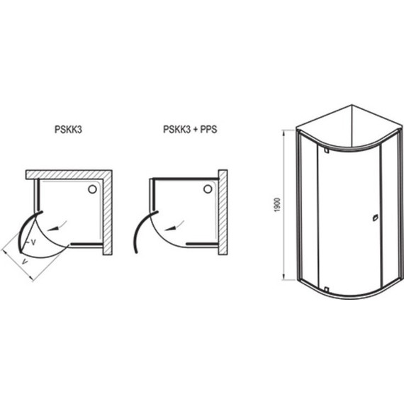 Душевое ограждение Ravak Pivot PSKK3 100x100 см 376AA101Z1 белый/прозрачное - фото 6