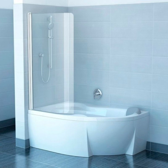 Шторка для ванны Ravak Rosa CVSK1 160/170 7QLS0C00Y1 L алюминий/прозрачное - фото 2