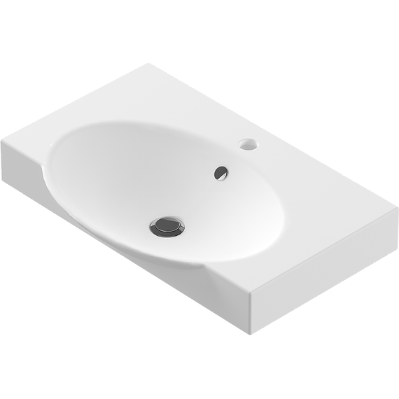 Раковина Sanita Luxe INFINITY 65 см WB.FN/Infinity/65-C/WHT.G/S1 - фото 