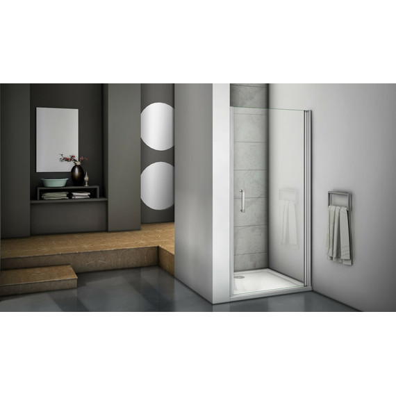 Душевая дверь Bas Mokka DR-90-C-WE 90 см алюминий/прозрачное - фото 5