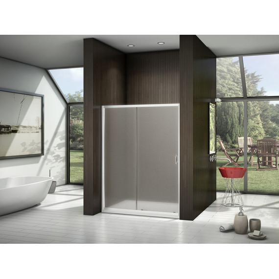 Душевая дверь Bas Latte WTW-130-G-WE 130 см алюминий/матовое - фото 4