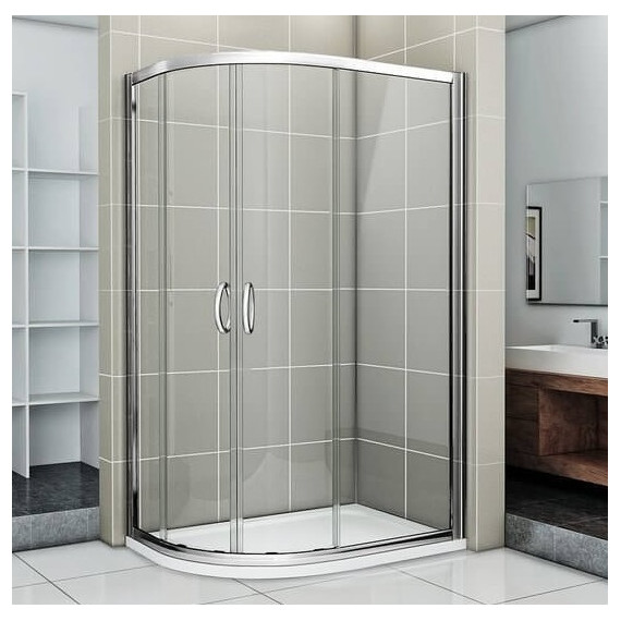 Душевое ограждение Bas Infinity R-120-C-CH 120х80 см, хром/прозрачное - фото 