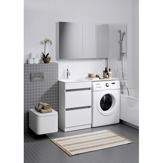 Тумба напольная с раковиной-столешницей Aqwella Forma 115 см FOR01052 L, 2 ящика - фото 7