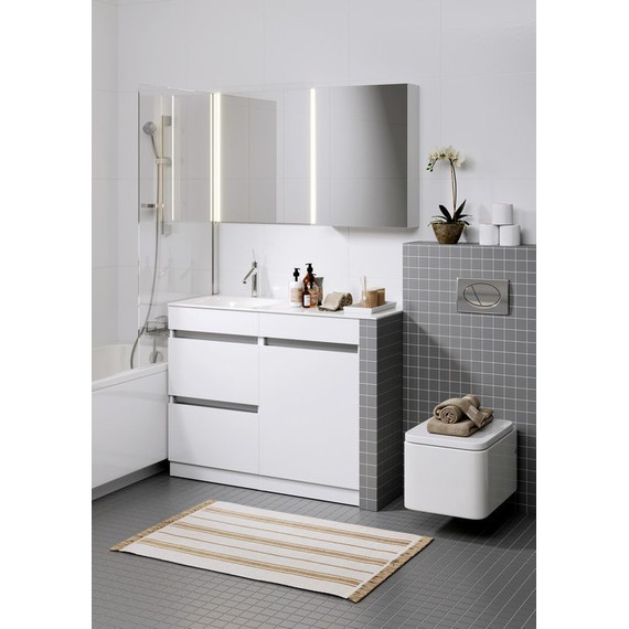 Тумба напольная с раковиной-столешницей Aqwella Forma 115 см FOR0105KR, б/к - фото 8