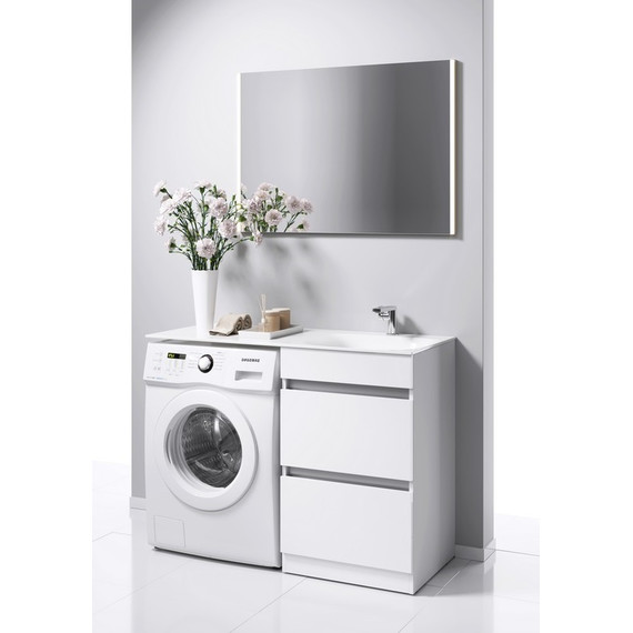 Тумба напольная с раковиной-столешницей Aqwella Forma 115 см FOR01052 R, 2 ящика - фото 4