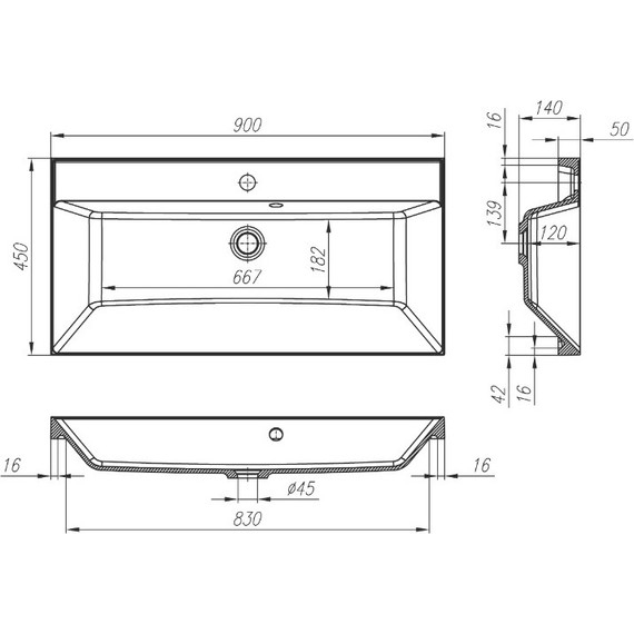 Тумба подвесная с раковиной BelBagno VITTORIA-900-2C-SO-BL 90 см, белый - фото 8