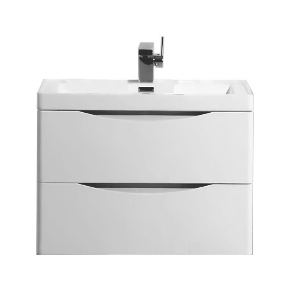 Тумба подвесная с раковиной BelBagno ANCONA-N-600-2C-SO-BL 60 см, белый, Цвет фасада: Bianco Lucido - фото 