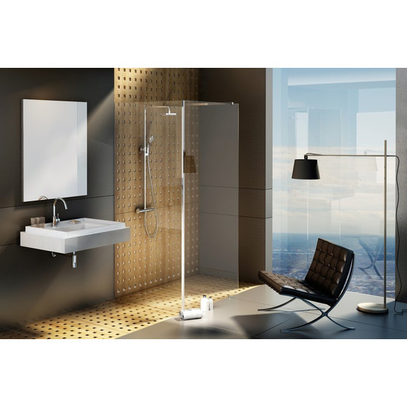 Душевое ограждение Ravak Walk-In Corner 110х80 см GW1CD4C00Z1 с кронштейном в комплекте, алюминий/прозрачное - фото 3