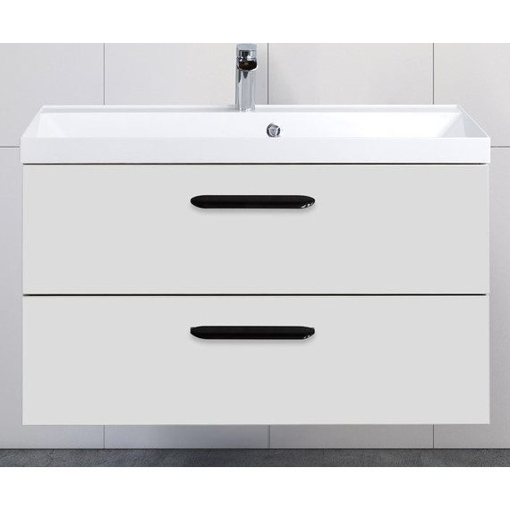 Тумба подвесная с раковиной BelBagno AURORA-900-2C-SO-BO 90 см, Bianco Opaco, Цвет фасада: Bianco Opaco - фото 