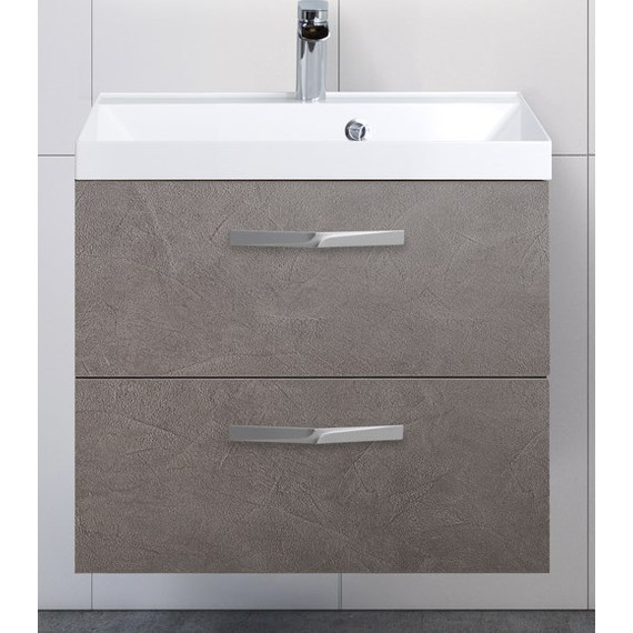 Тумба подвесная с раковиной BelBagno AURORA-600-2C-SO-PG 60 см, Pietra Grigio, Цвет фасада: Pietra Grigio - фото 