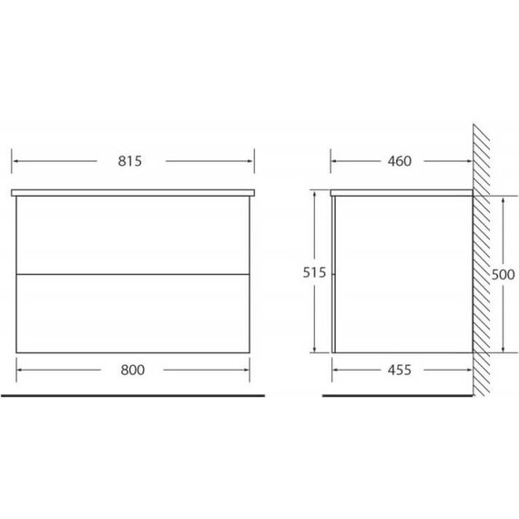 Тумба подвесная с раковиной BelBagno ETNA-800-2C-SO-WO-P 80 см, Rovere Bianco, Цвет фасада: Rovere Bianco - фото 4