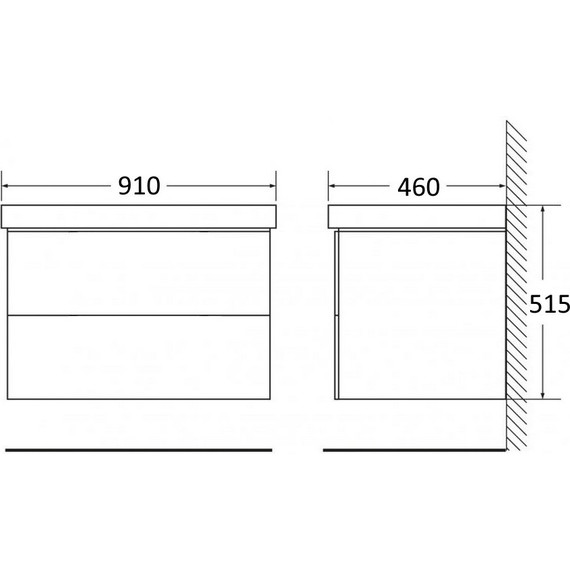 Тумба подвесная с раковиной BelBagno ETNA-900-2C-SO-RN-P 90 см, Rovere Nature, Цвет фасада: Rovere Nature - фото 5