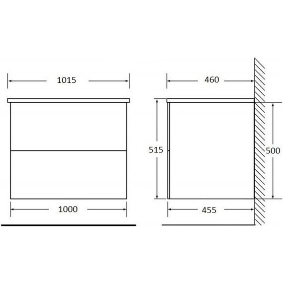 Тумба подвесная с раковиной BelBagno ETNA-1000-2C-SO-RG-P 100 см, Rovere Grigio, Цвет фасада: Rovere Grigio - фото 4