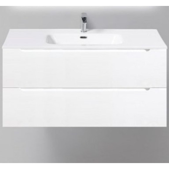 Тумба подвесная с раковиной BelBagno ETNA-1000-2C-SO-BO-P 100 см, Bianco Opaco, Цвет фасада: Bianco Opaco - фото 