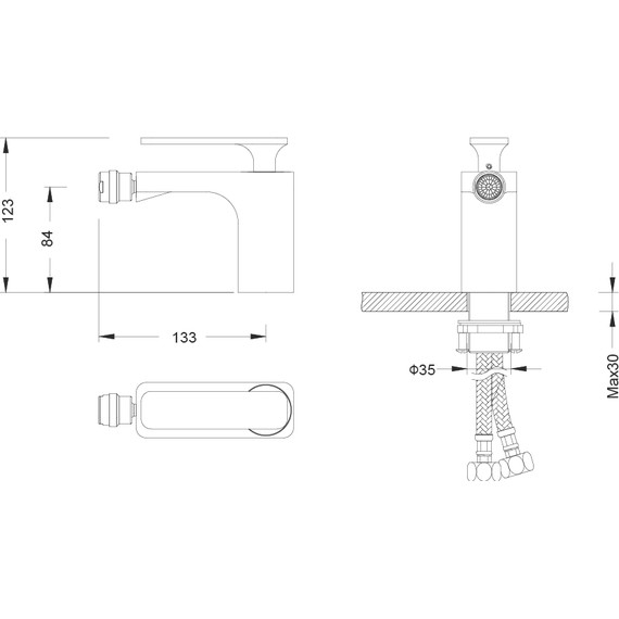 Смеситель для биде Timo Torne 4362/00-16F, хром/белый - фото 6