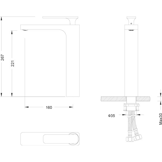 Смеситель для раковины высокий Timo Torne 4311/00-16F, хром/белый - фото 5