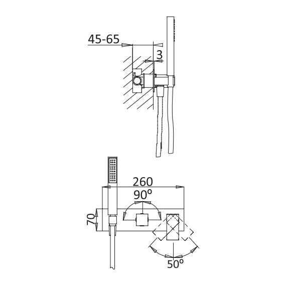 Смеситель для душа Cezares PORTA-VDM2-01, Цвет производителя: хром - фото 2