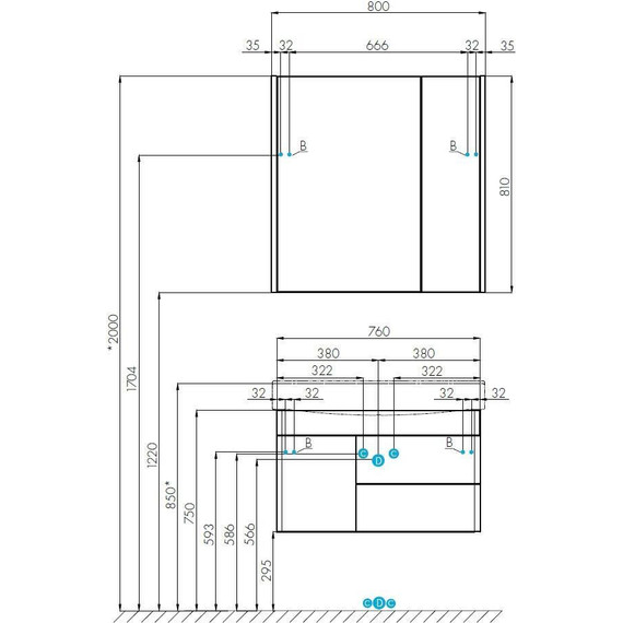 Зеркало-шкаф Акватон Беверли 80 см 1A237102BV010, белый - фото 6