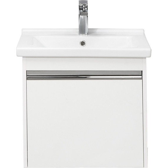 Тумба подвесная с раковиной Акватон Капри 60 см 1A2301K1KP010, белый - фото 