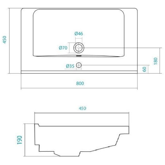 Тумба подвесная с раковиной Акватон Капри 80 см 1A2302K1KP010, белый - фото 12
