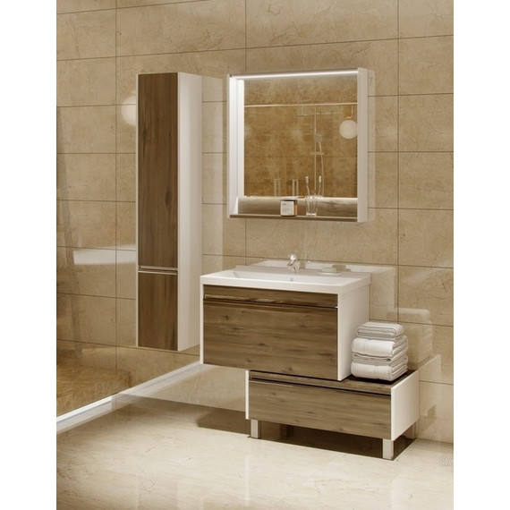 Пенал подвесной Акватон Капри 30 см 1A230503KPDBL, белый/таксония темная - фото 6