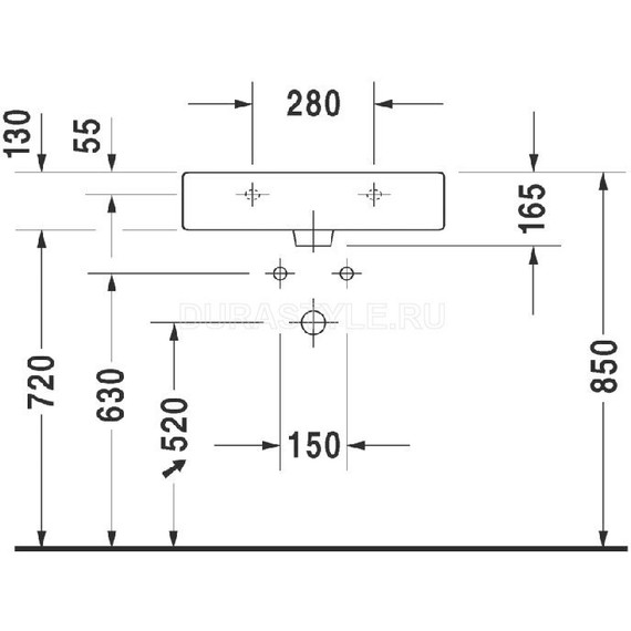 Раковина Duravit Vero 60 см 0454600000 - фото 10