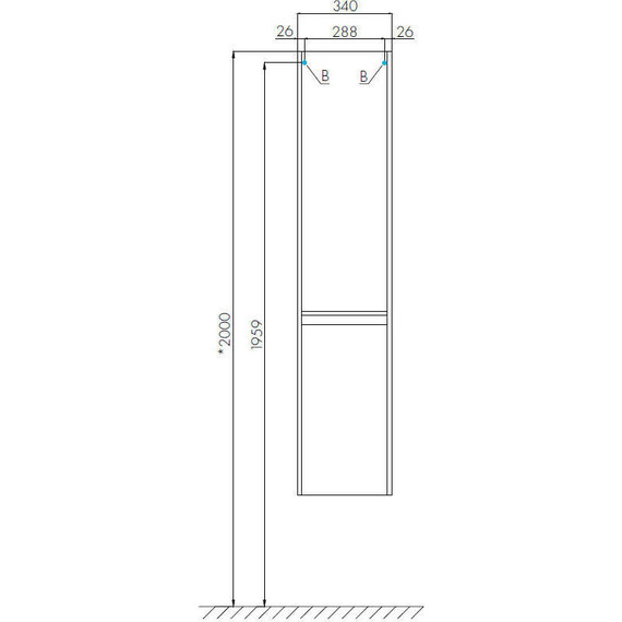 Пенал подвесной Акватон Лондри 34 см 1A236203LH010, белый - фото 7
