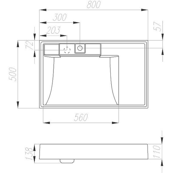 Тумба напольная с раковиной-столешницей Акватон Лондри 80 см 1A2361K0LH010, белый - фото 10