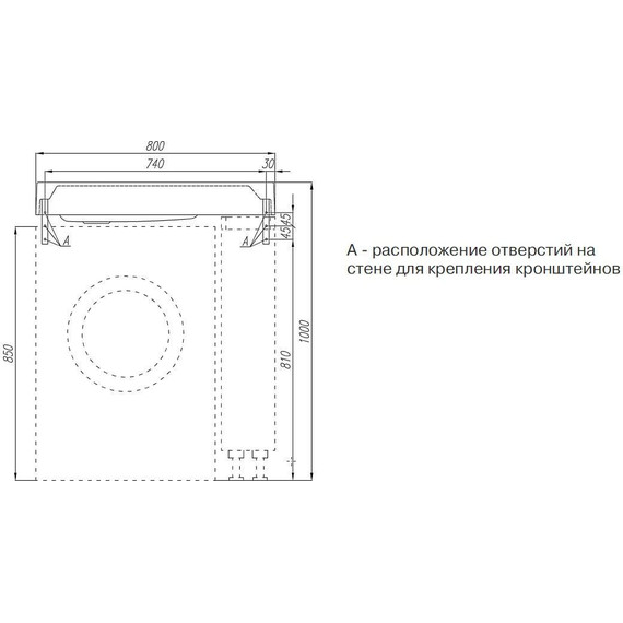 Тумба напольная с раковиной-столешницей Акватон Лондри 80 см 1A2361K0LH010, белый - фото 11