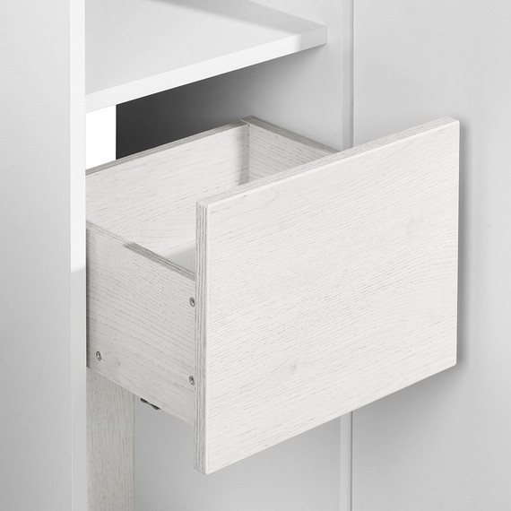 Пенал подвесной Акватон Сакура 33 см 1A219903SKW8R, белый/ольха наварра - фото 5