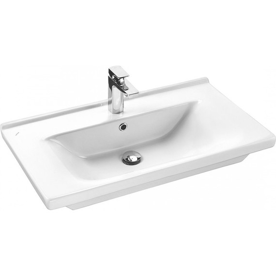 Тумба подвесная с раковиной Акватон Флай 80 см 1A2374K0FAX10, белый/дуб крафт - фото 8