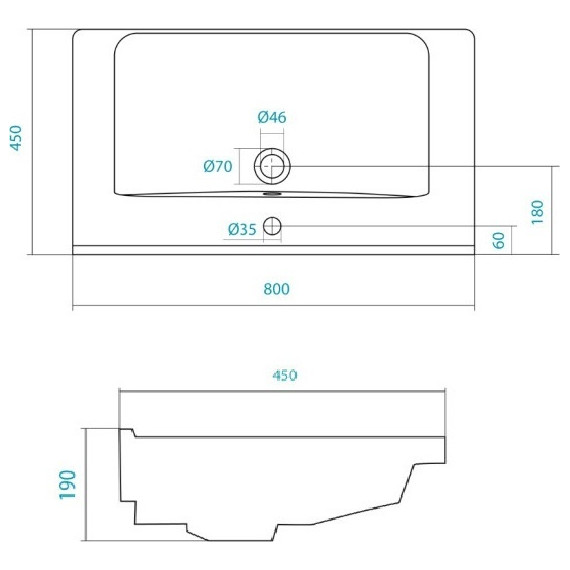 Тумба подвесная с раковиной Акватон Флай 80 см 1A2374K0FAX10, белый/дуб крафт - фото 9