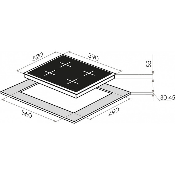 Индукционная варочная поверхность Maunfeld EVI.594.FL2(S)-BG - фото 14