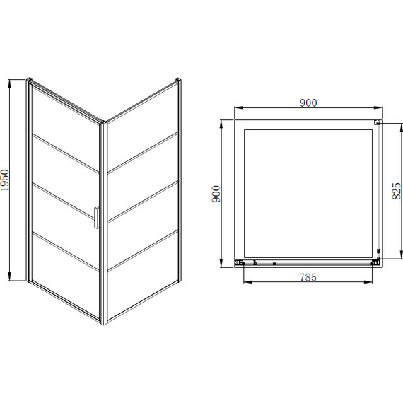 Душевое ограждение Azario Richmond 90х90 см AZNAG1221900, черный/прозрачное - фото 4
