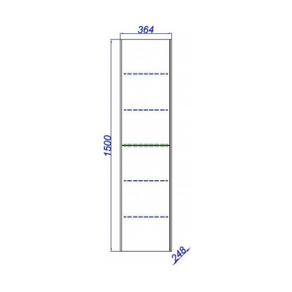 Пенал подвесной Aqwella 5 Stars Mobi 35 см MOB0535W/MOB0735W, белый - фото 4