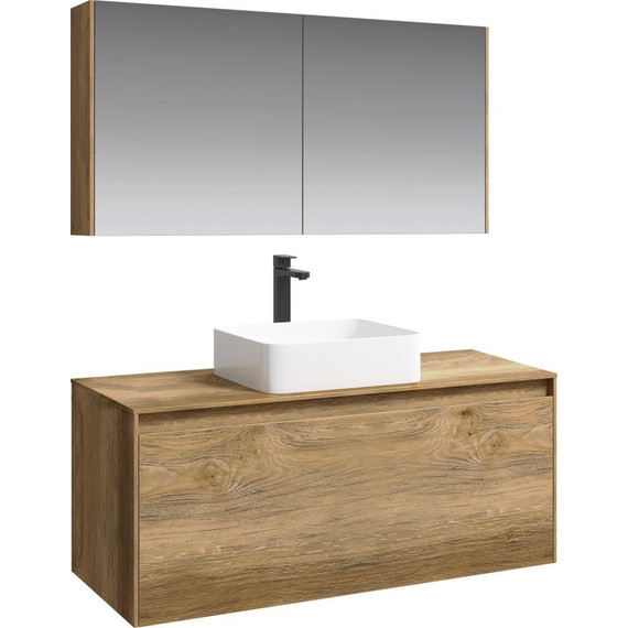 Тумба подвесная со столешницей Aqwella 5 Stars Mobi 120 см MOB0112DB/MOB0712DB, дуб балтийский - фото 5