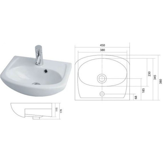 Тумба напольная с раковиной Акватон Мира 45 см 1A1044K1MR010, белый - фото 8