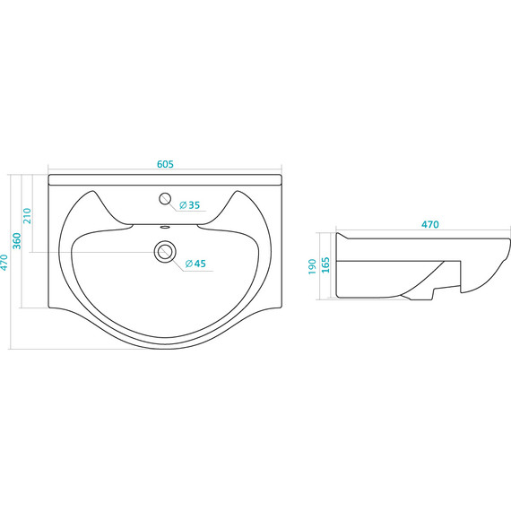 Тумба напольная с раковиной Акватон ЛИАНА 60 см 1A1631K0LL010, белый - фото 8