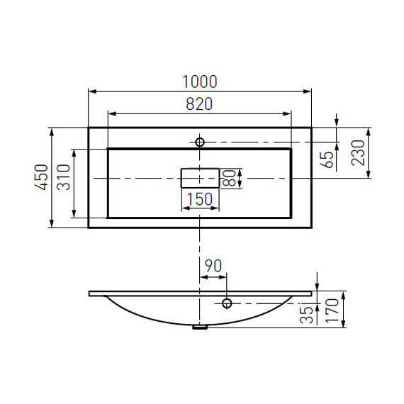 Тумба подвесная с раковиной Акватон Мадрид 100М см 1A126901MA010, белый - фото 9