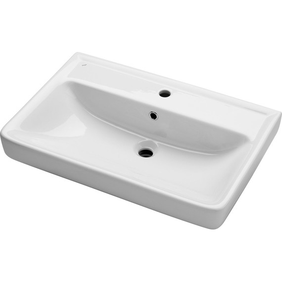 Тумба подвесная с раковиной Акватон Америна 60 см 1A1354K1AM010, белый - фото 8