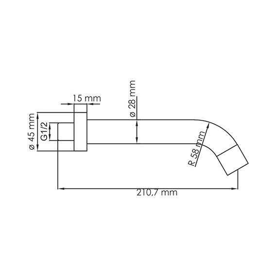 Излив настенный WasserKraft A084, чёрный - фото 2