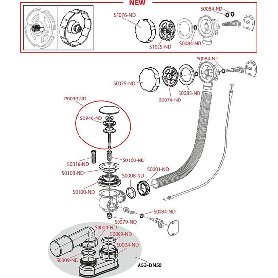 Сифон для ванны AlcaPlast A55KM-80, металл - фото 3