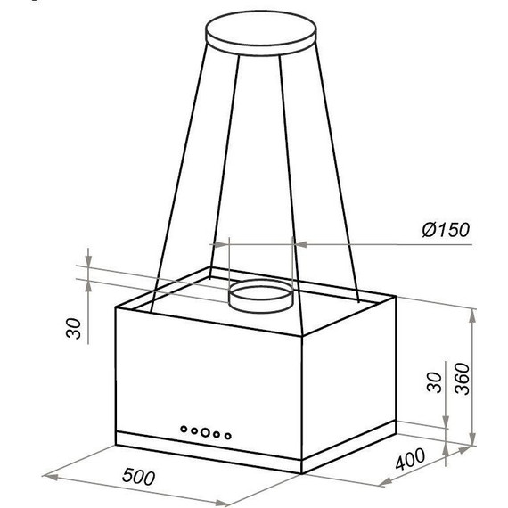 Вытяжка Maunfeld Box Rope (Isla) 50 - фото 2